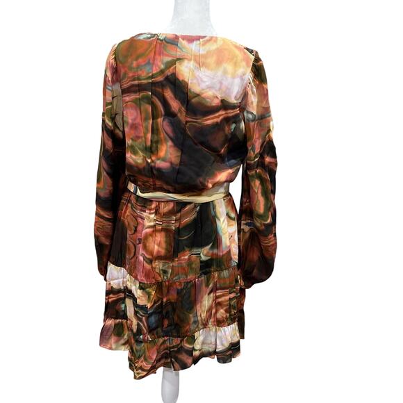 Marie Oliver Dress M Mila Malachite NWT Fall Bold Psychedelic Boho Hippie - Picture 2 of 16